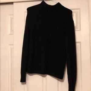 JCrew Black Merino/Alpaca Blend Mock Neck Sweater